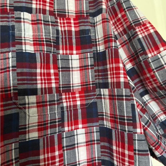 Southern Tide Red and Blue Casual Button Down Shirt - Picture 5 of 7